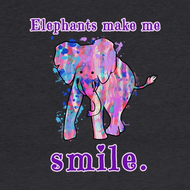 Elephants Make Me Smile by Scarebaby